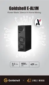 

AJ NEW Goldshell E-AL1M 4.4TH ALPH 1800W Black 3 Algorithm Miner with PSU, PAY ONLY 50% NOW & 50% After DeliveryIn Stock