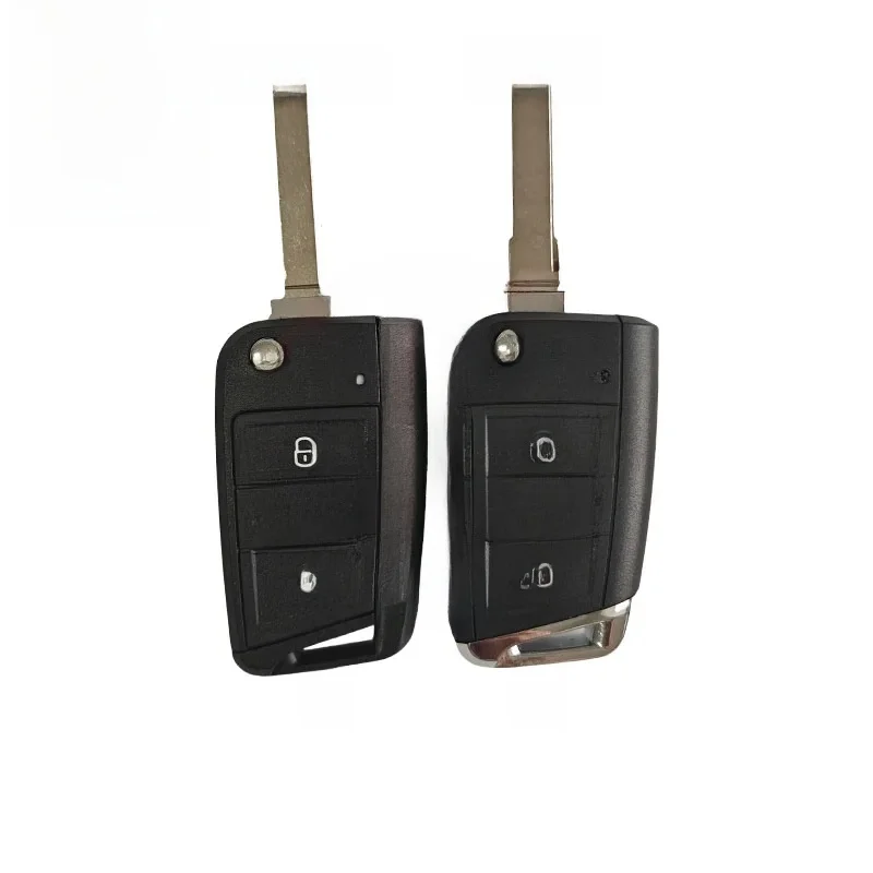 3-Tasten Autoschlüsselgehäuse für Volkswagen Tiguan VW Golf MK7 für Skoda Octavia A7 für Seat Leon Ibiza Altea HU66/HU162T Klinge