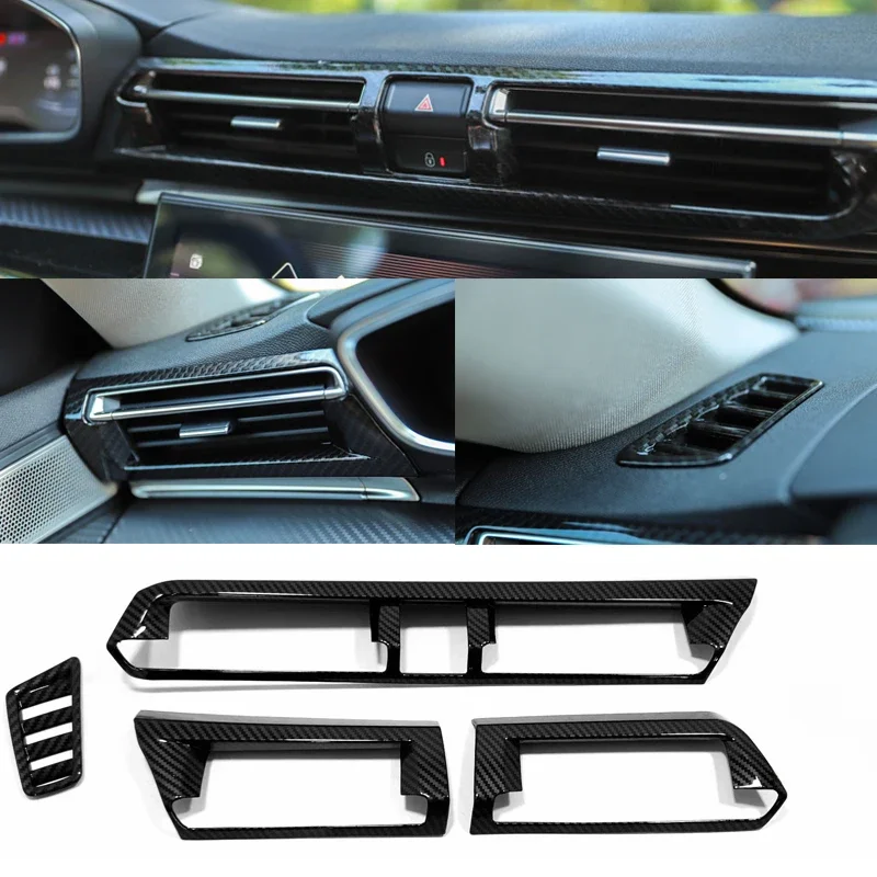 Tableau Prada central latéral en fibre de carbone, sortie de climatisation, garniture d'aération, ABS, KIT 508, Allure SW, 2019, 2020, 2021, 256