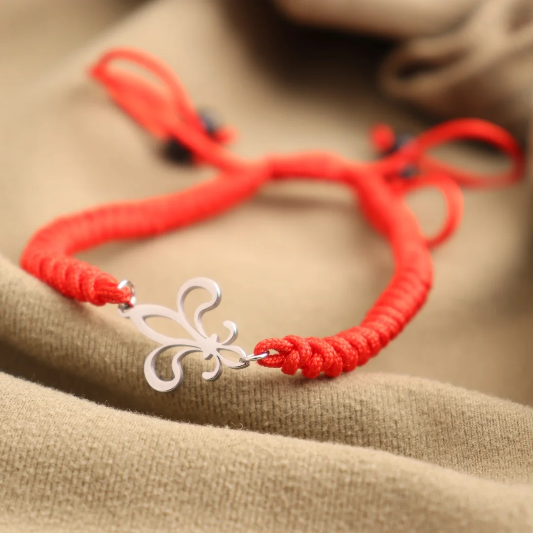 Edelstahl Fleur De Lis Anhänger Armbänder Lilie Blume Saint Nicholas Lotus Katholischen Französisch Königshaus Armbänder Frauen Schmuck – Detail 4