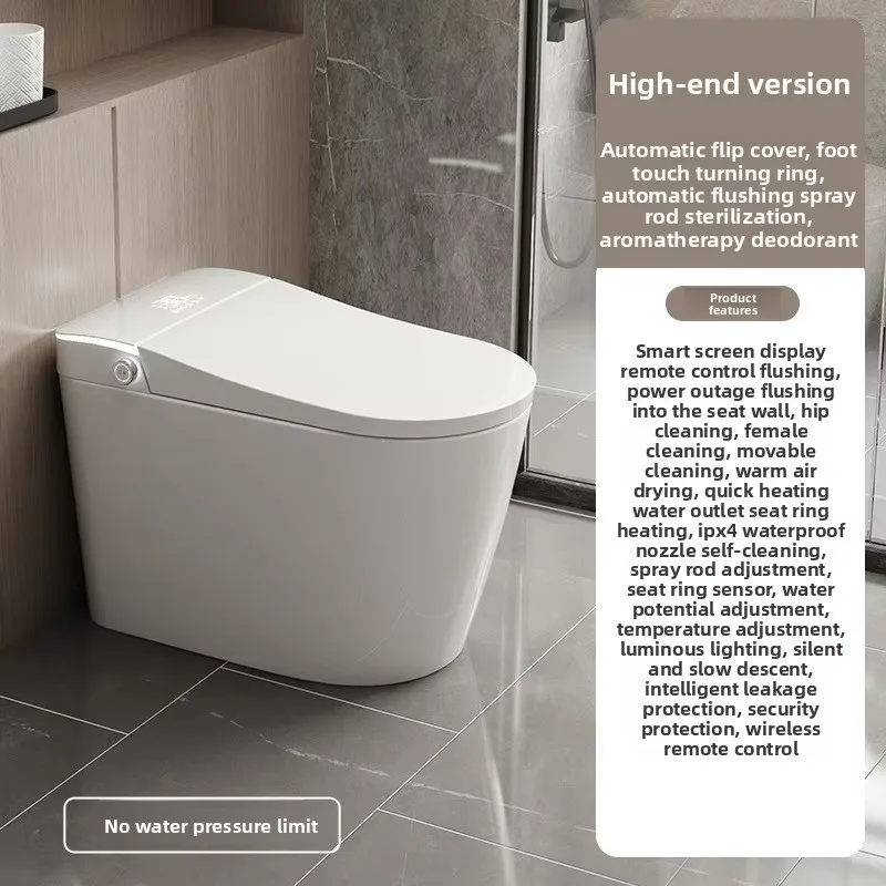Slim toilet volautomatisch, geen waterdrukbeperking, automatisch openen/sluiten deksel, verwarmde zitting, afstandsbediening, elektrisch bidettoilet
