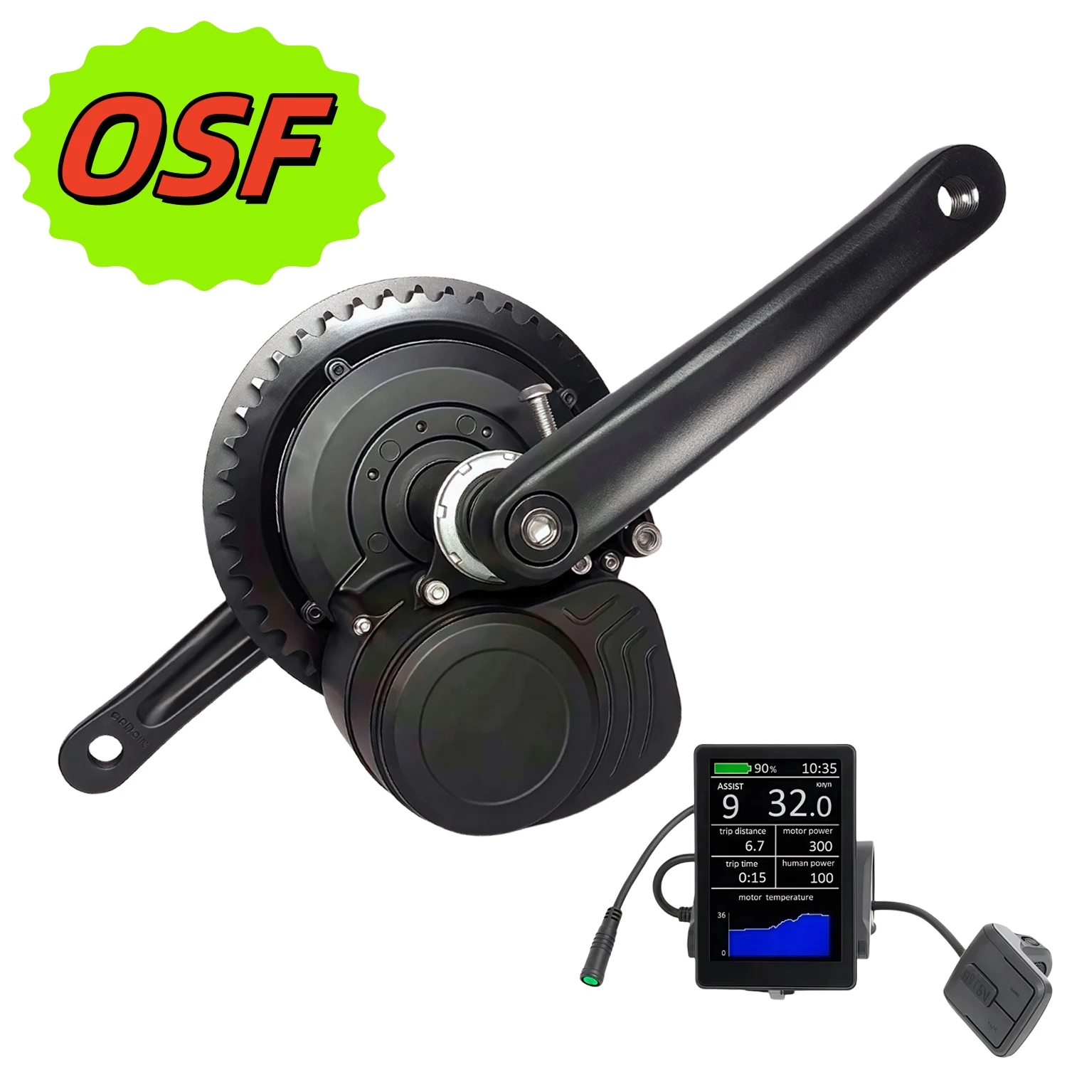 Tongsheng TSDZ2B OSF 48V 500W 36V 350W Ebike Mid Drive Motor Bici Elettrica Sensore di Coppia Kit di Conversione FAI DA TE MTB a Elettrico