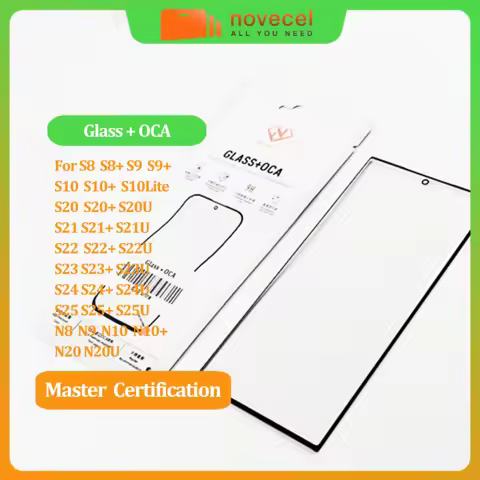 Novecel 5pc Ori Quality S25 Ultra LCD Front Outer Glass with OCA For Samsung Galaxy S24 S23 S22 S21 S20 S10 S9 S8 Repair Parts