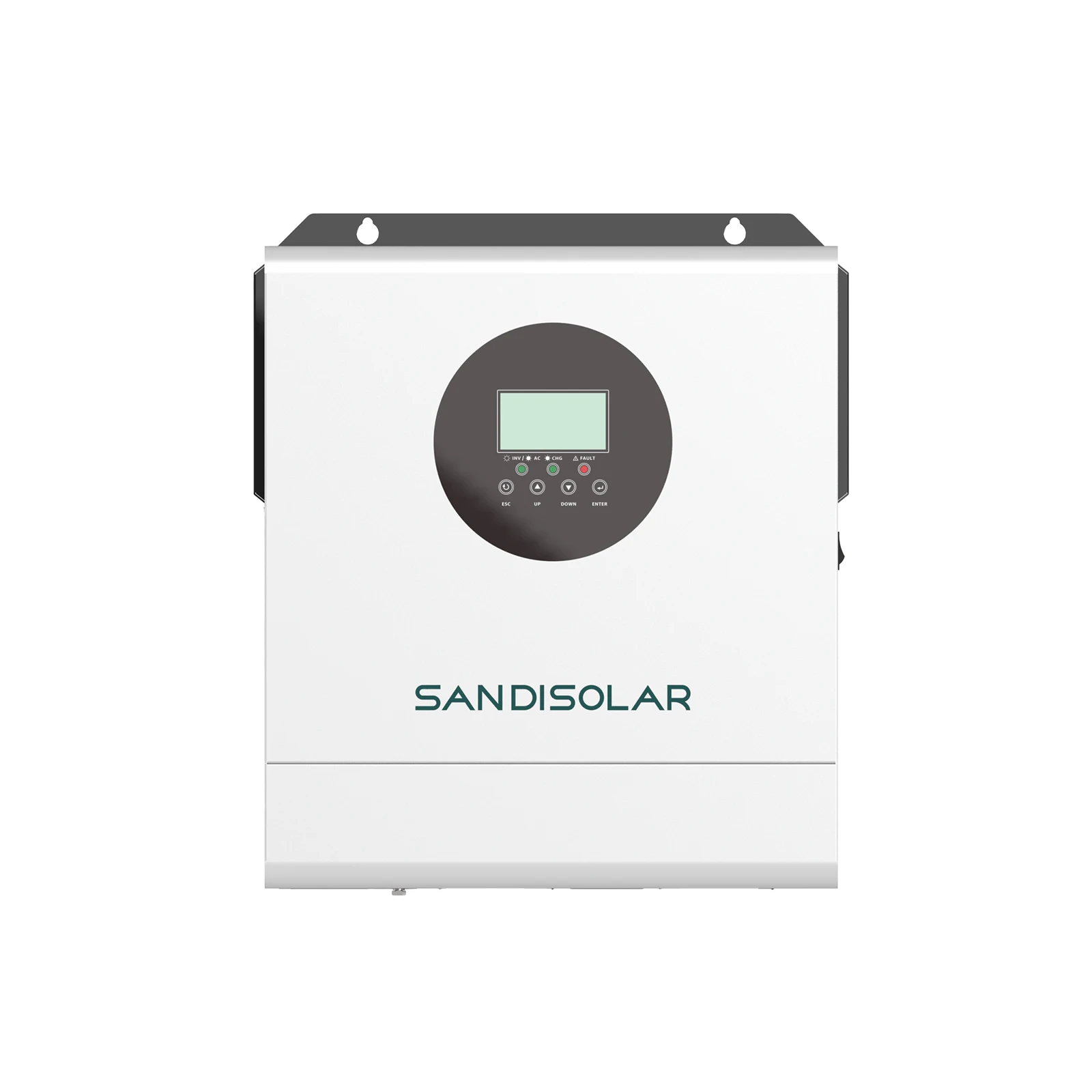 SANDISOLAR 4200W Hybrid-Solarwechselrichter 24V Reiner Sinus-Wechselrichter für netzunabhängige Systeme mit integriertem 100A MPPT 500V PV-Eingang, WLAN-Überwachung und zwei Ausgängen