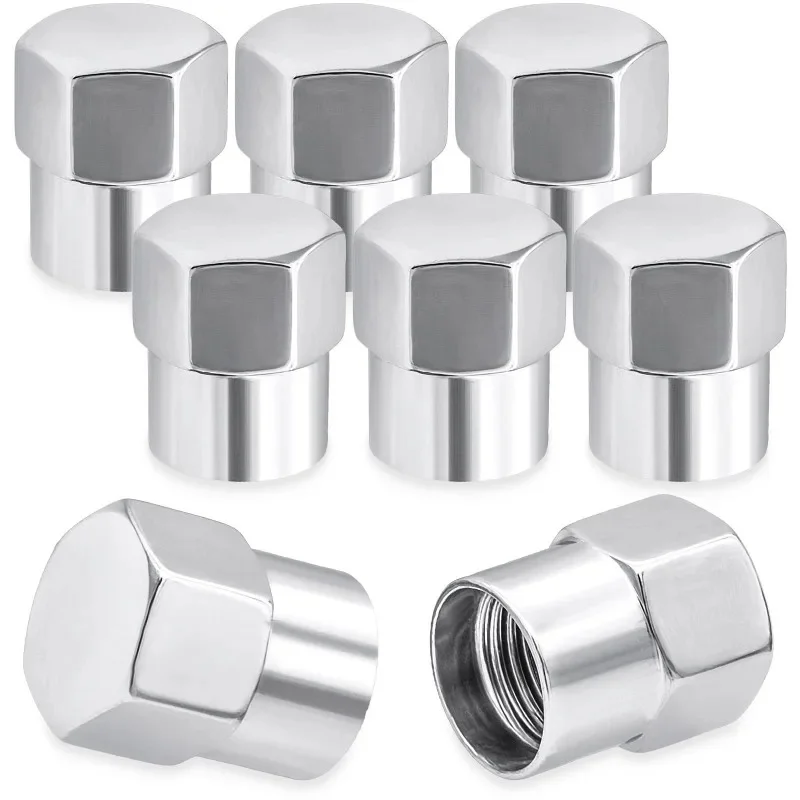 Bouchon de Valve de pneu avec joint torique en caoutchouc, couvercles anti-poussière en plastique chromé, accessoires universels pour voitures, vélos, camions, motos, 10 pièces