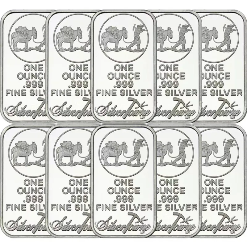 1~20pcs 1OZ Silver Bars 999 Value Fine Silver Bullion Bar US Union Metal Coin Collectible