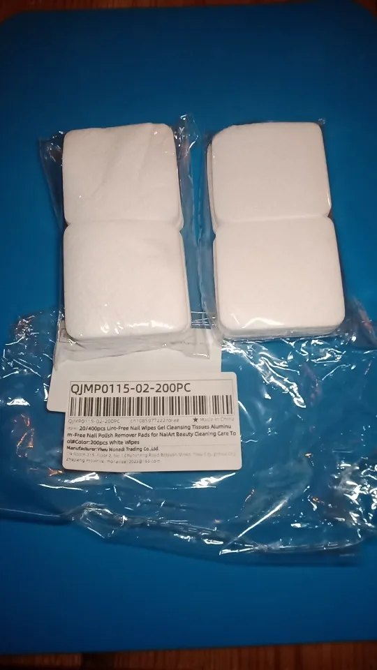 20/600pcs Lint-Free Nail Wipes Gel Cleansing Tissues Aluminum-Free Nail Polish Remover Pads for NaiArt Beauty Cleaning Care Tool photo review