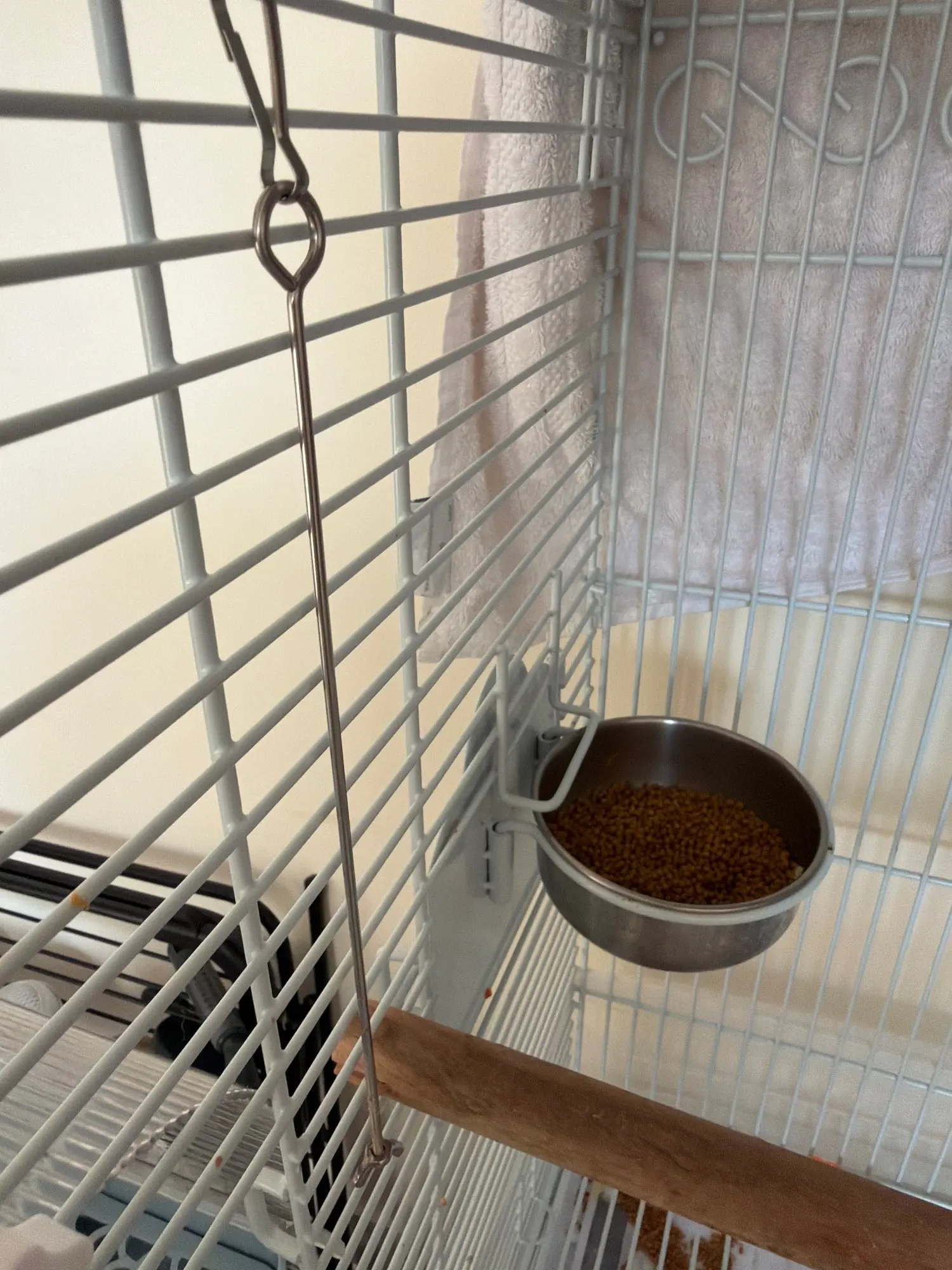 1/2pcs Parrot Stainless Steel Fruit Fork Toy Bird Cage Supplies Fruit Bird Feeder Pet Parrot Accessories Pet Bird Supplies photo review