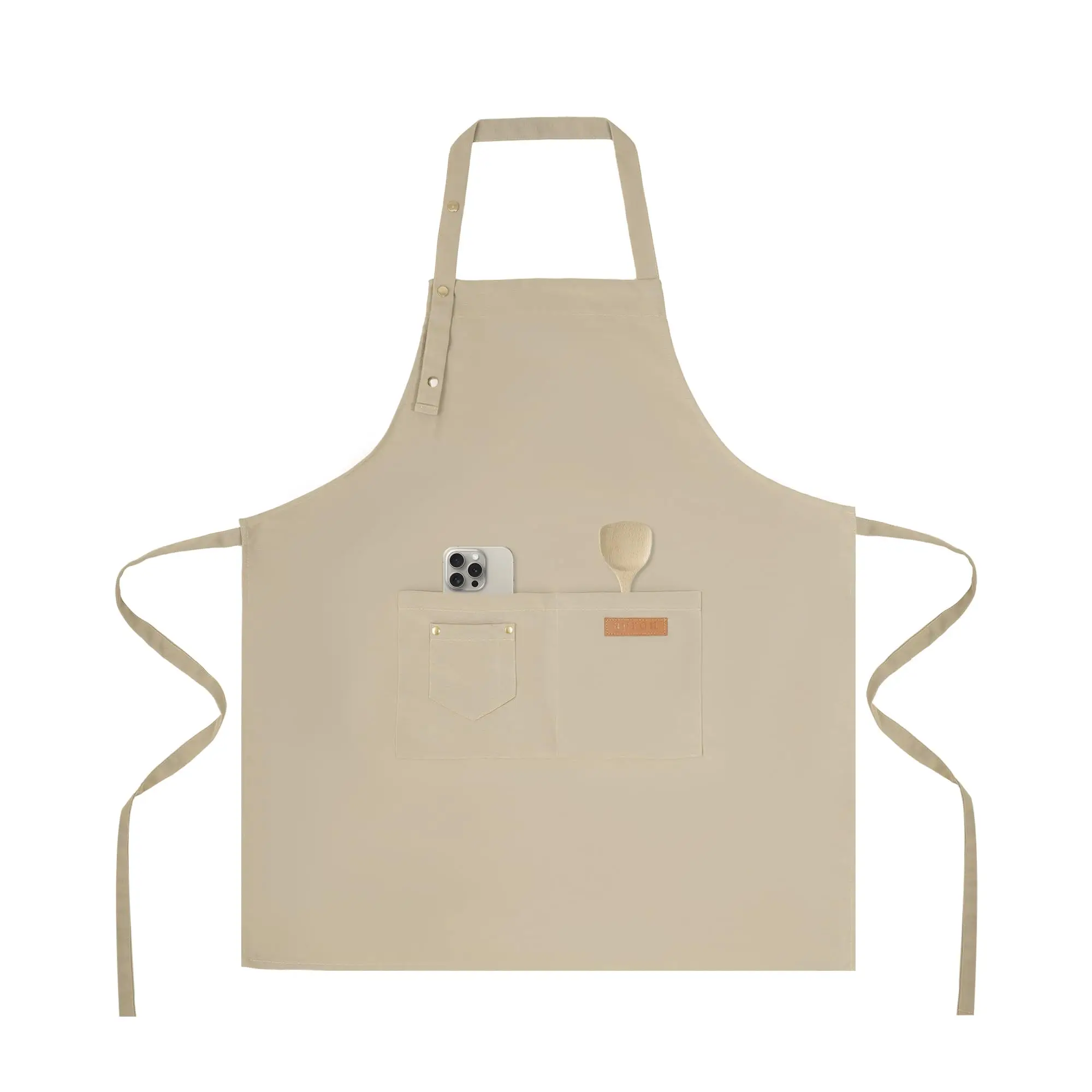 Kitchen Apron Unisex Cotton Canvas Adjustable Neck Waist Ties, Chef Cooking Baking Waiter Apron for Men Women, 2025 Best Seller