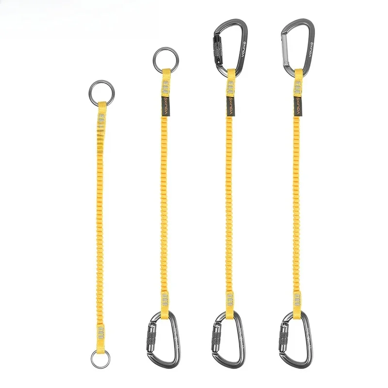Xinda Safety Bungee Tether smycz narzędziowa z karabińczykiem działająca lina zabezpieczająca zapobiegająca upadkowi praca w powietrzu akcesoria wspinaczkowe — zdjęcie 2