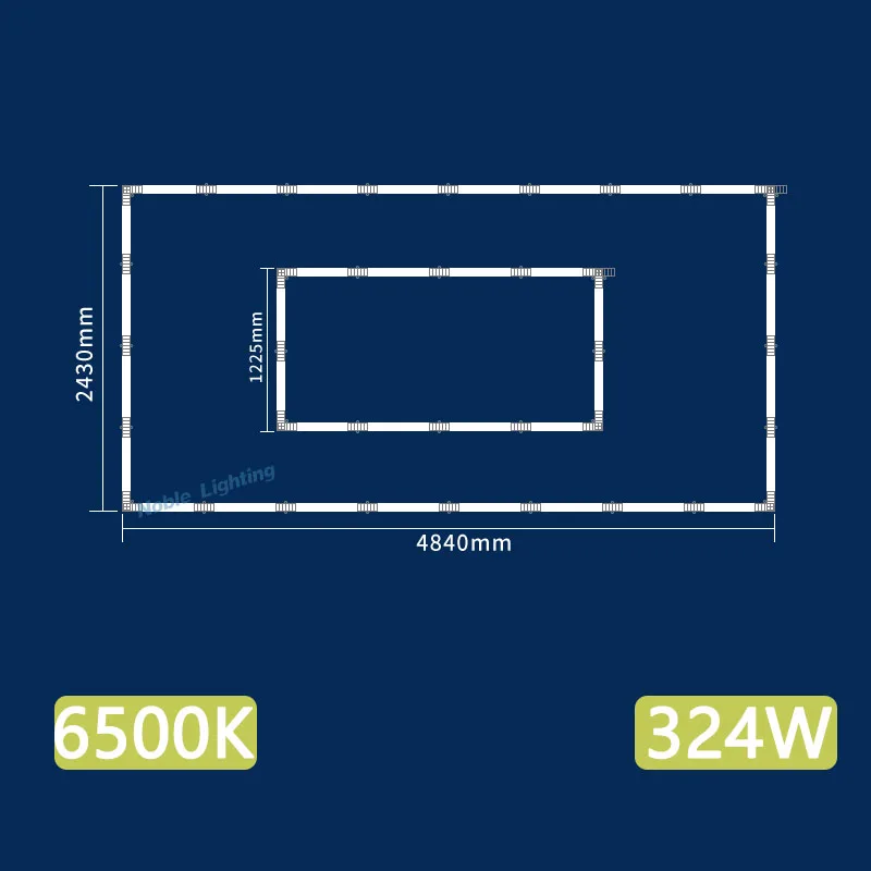 Zeshoekige LED-verlichting 6500K Daglicht Honingraat Plafondlamp Hoog Helder voor Garage Werkplaats Auto Detail Studio Home Gym Verlichting