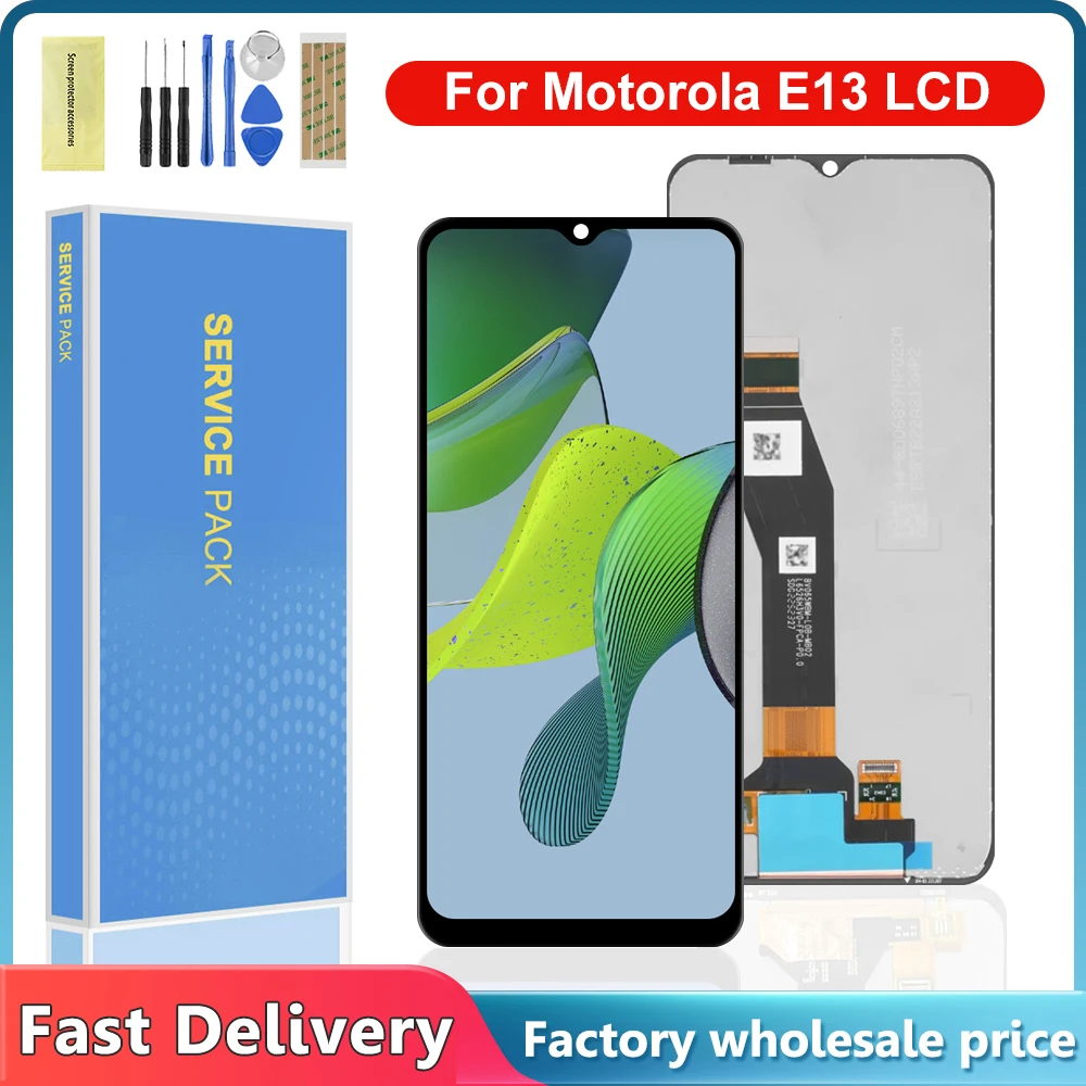 6,5" E13 LCD Display Touchscreen Digitizer Montage mit Rahmen für Motorola Moto E13 Ersatz Ersatzteile