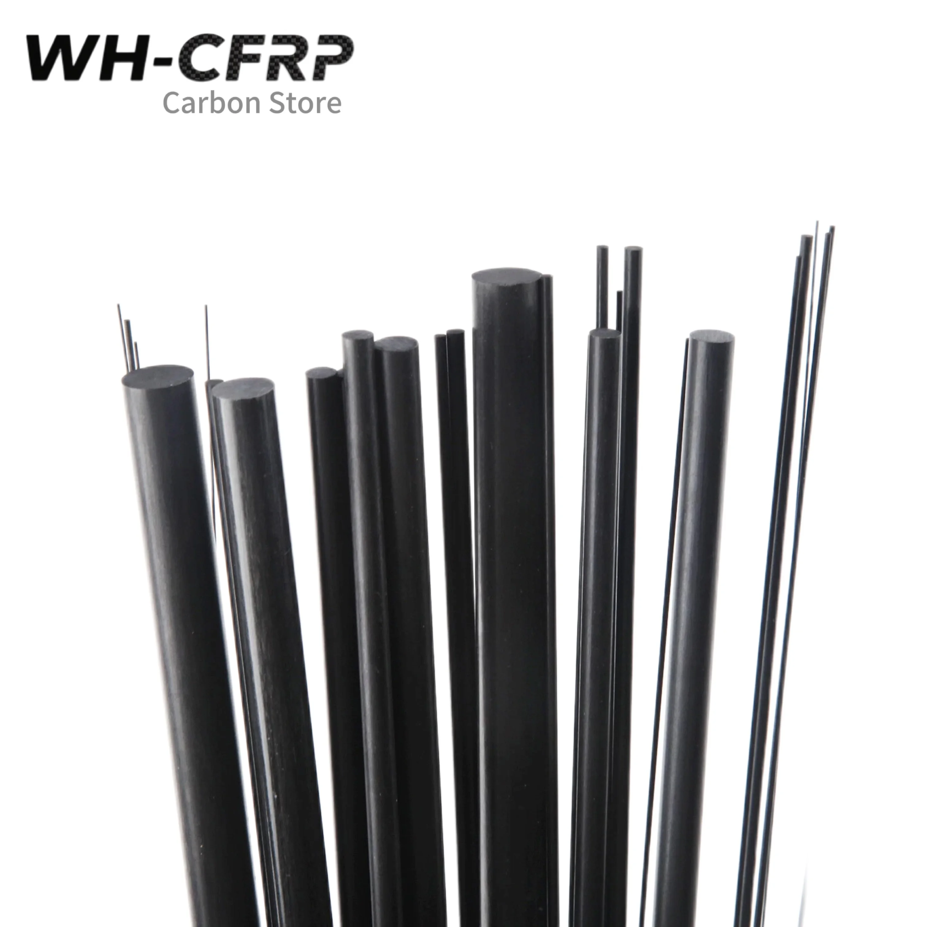 

5pcs Carbon Fiber Rod Dia 1mm 2mm 3mm 4mm 5mm 6mm Length 500mm 3 Fibra de carbono