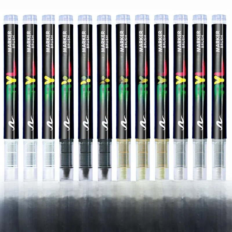 3 pièces/ensemble stylo de peinture blanche pour peinture sur roche, pierre, céramique, verre, bois, pneu, tissu, métal, toile. Stylo marqueur blanc