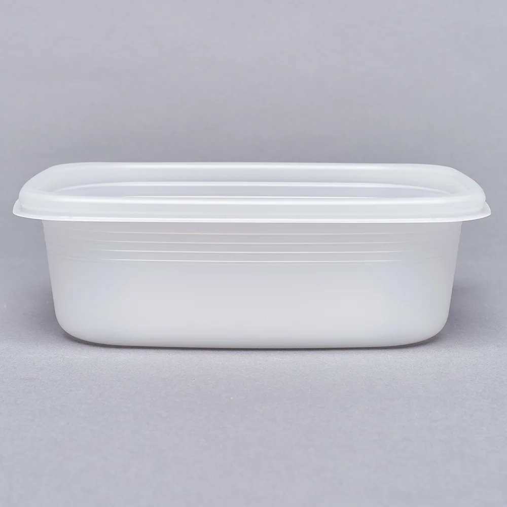 Square packaging delivery side dish sealed porridge container medium 750ml, 25 pieces (torso + lid)