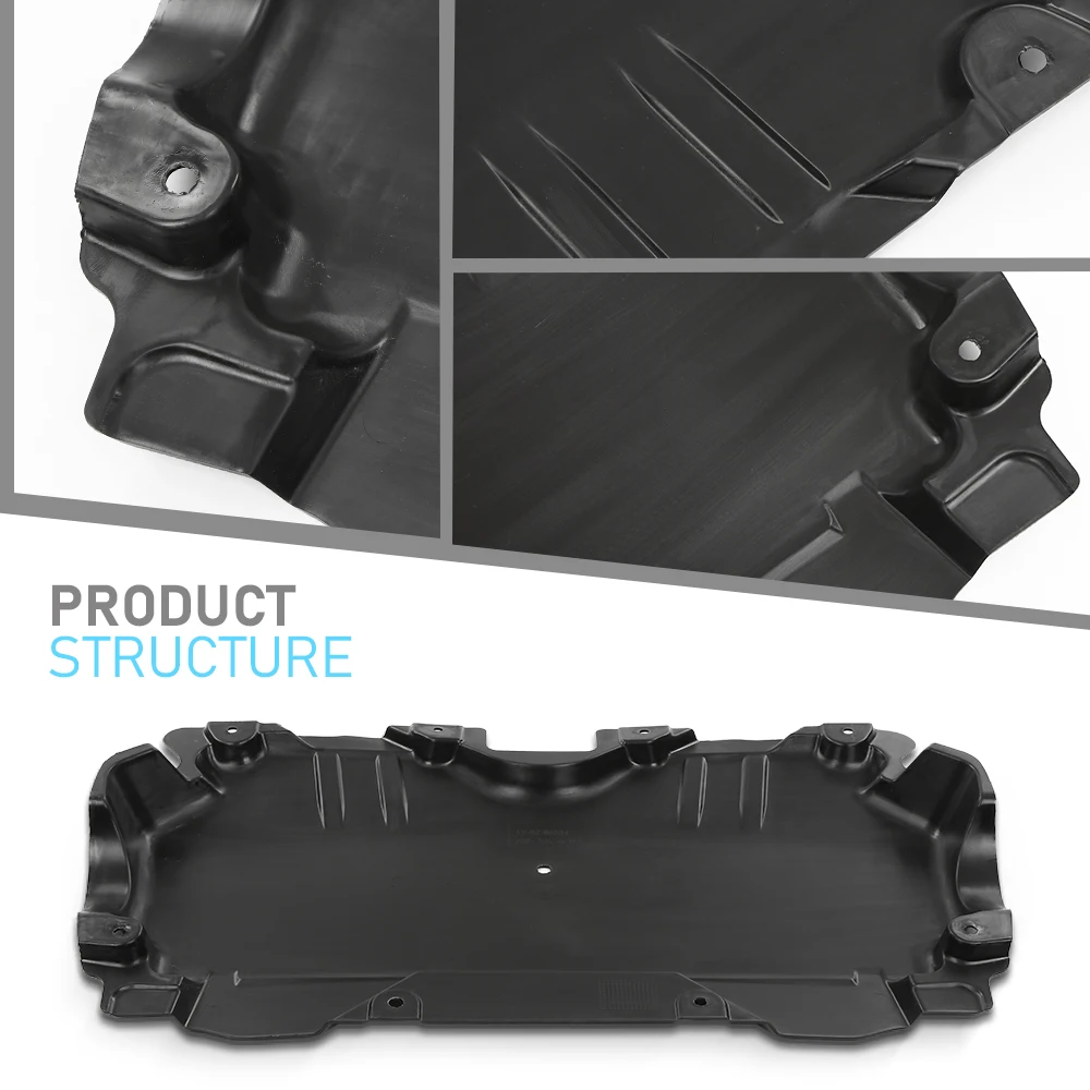 Osłona pod silnik tylna dolna nowa pasuje do Mercedes-Benz 2015-2022 Mb1228186 Mb1228186 czarna osłona przeciwbłotna pod silnik wytrzymała