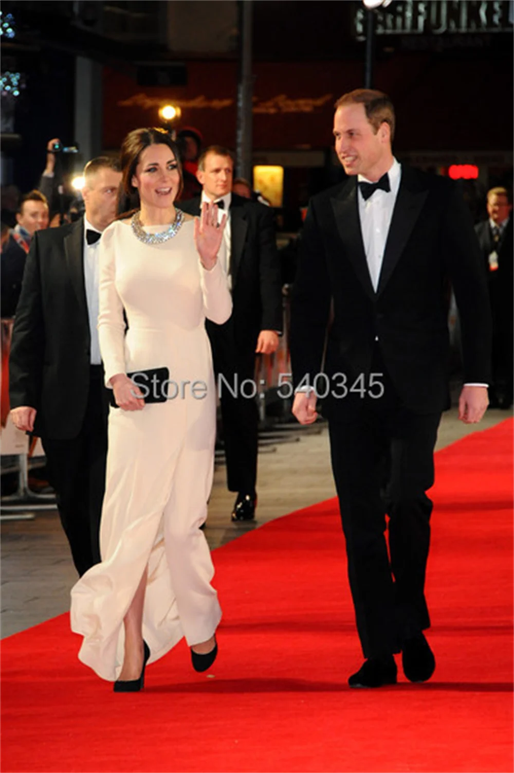 2022 Kate Middleton Avondjurken Elegant Door Jenny Packham Celebrity Red Carpet Vintage Jewel Hals فساتين السهرة