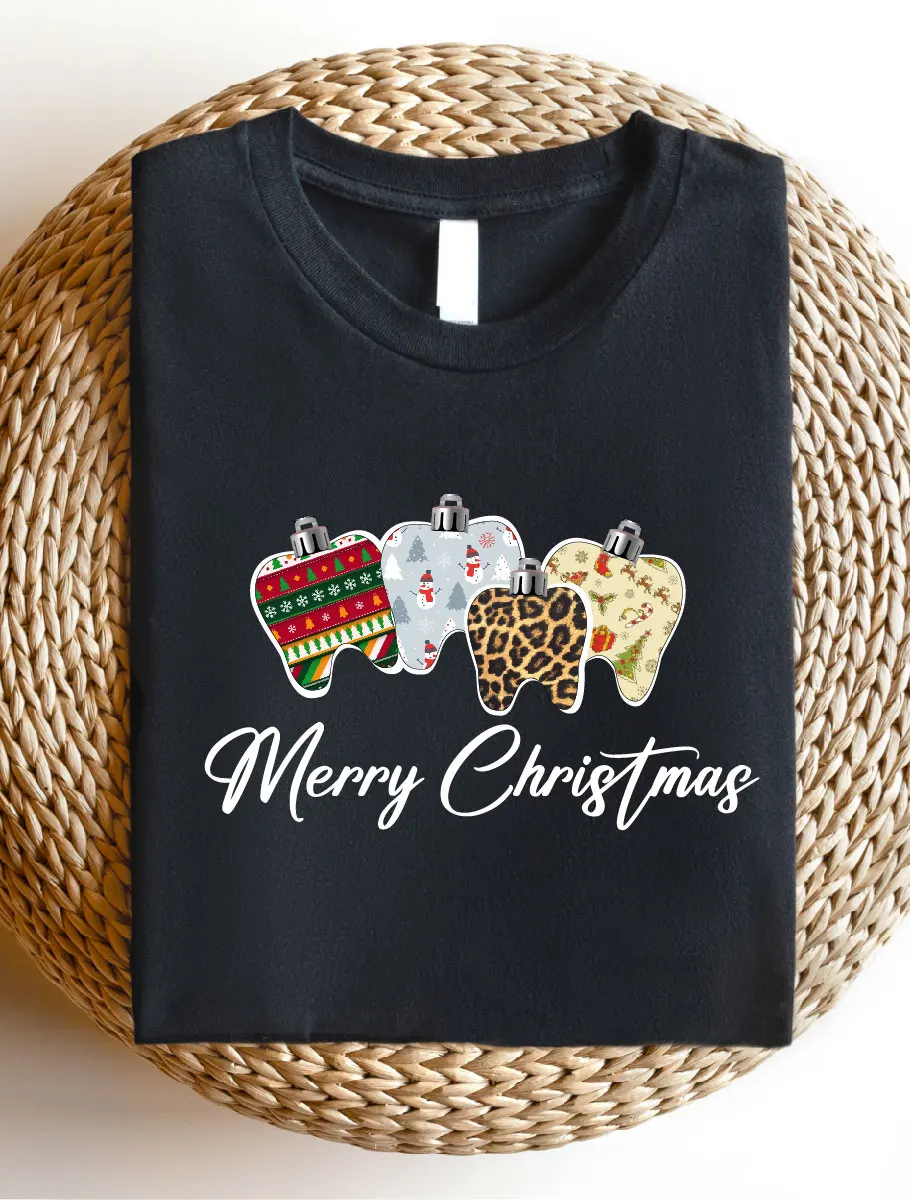 Christmas Dentist Tooth Shirt, Merry Christmas Retro Dental Assistance Tee, Santa Dental Hygienist T-Shirt, Pediatric Dentist