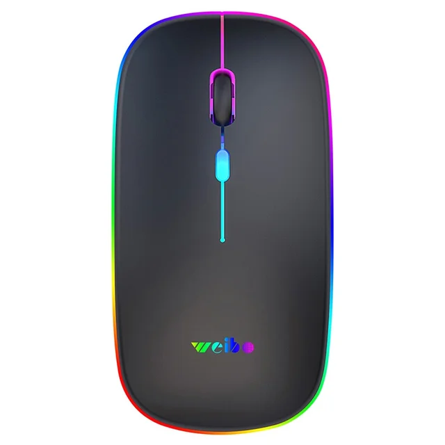 Mouse Sem Fio Sem Fio Mouse Óptico, Recarregável, RGB, USB, 2.4GHz