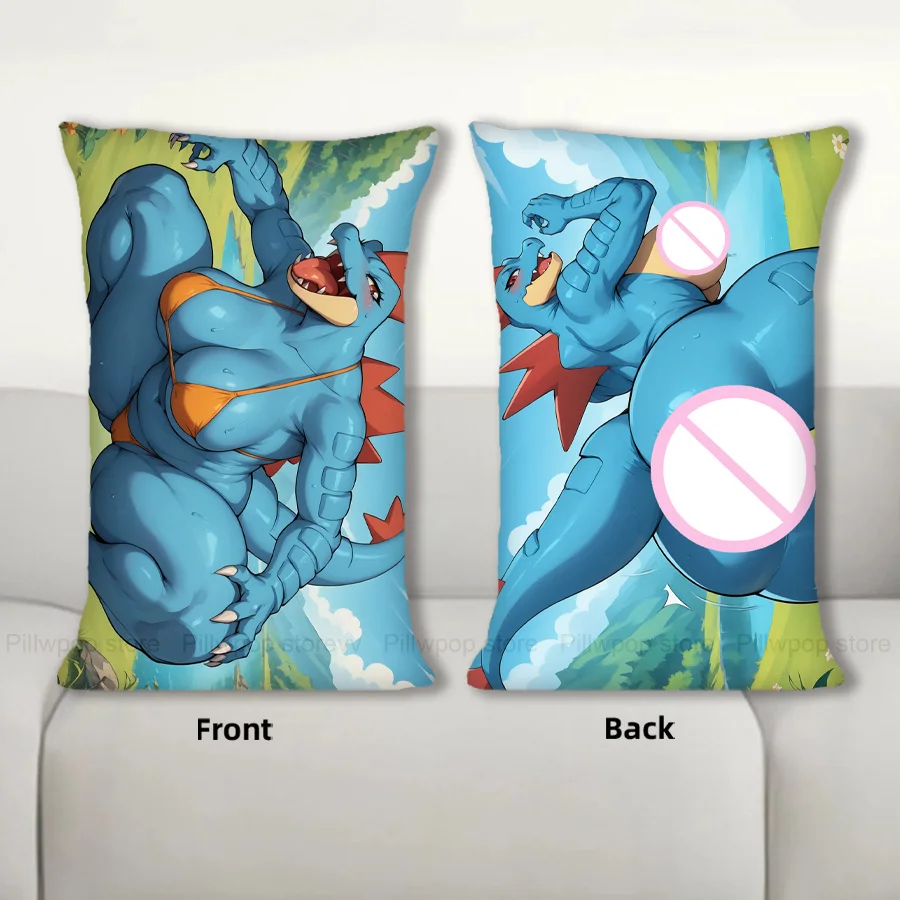 

Dakimakura Anime Crocodile is a strongman Body Pillow Cover Sofa Cushion Double-side Print Throw Pillow Case 40X60cm