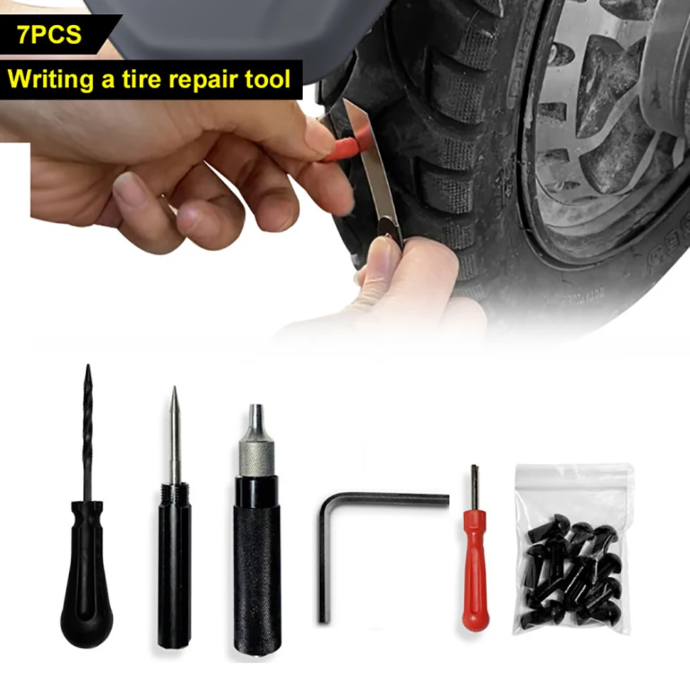 Car Tire Repair Kit Quick Repair Vacuum Tyres Repair Puncture Mushroom Plug Probe Nozzle for Motorcycle Bike Tire Repair