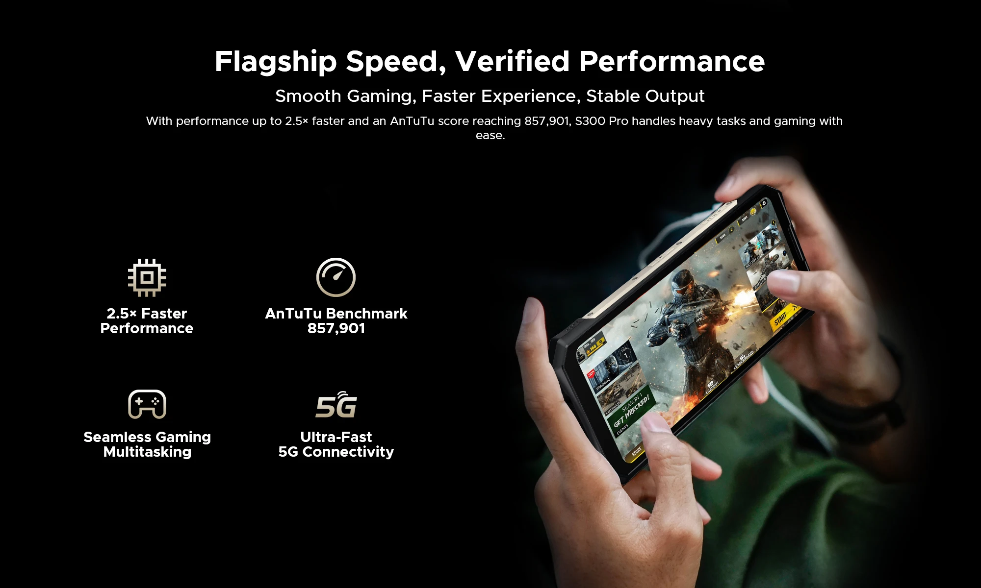 DOOGEE S300 Pro Rugged Smartphon 5G 6.78" FHD+ Dimensity 8300 Octa-core 48GB+512GB 11000mAh 200MP 66W Android16 NFC Mobile Phone