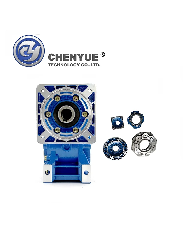 Червячный редуктор CHENYUE NMRW075 CYRW75, вход 14/19/24/28 мм, выход 28 мм, передаточное число 5:1/100:1, из оловянной бронзы, не требует обслуживания