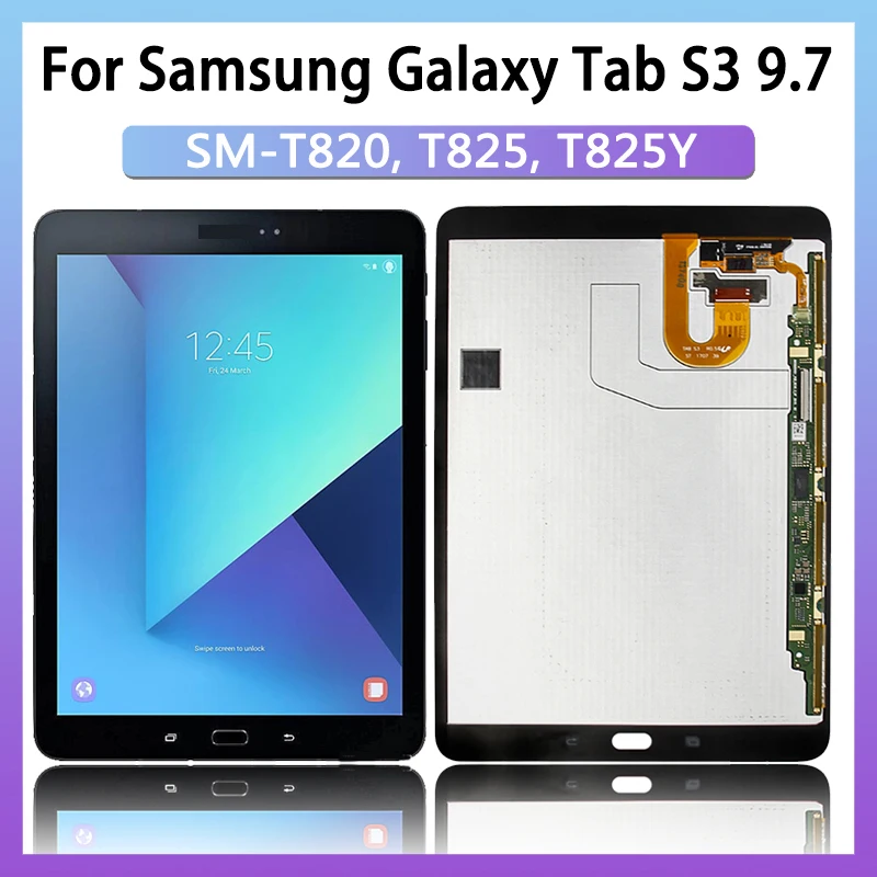 

Super AMOLED для Samsung Tab S3 9,7, T820, T825, ЖК-дисплей с сенсорным экраном и дигитайзером в сборе, SM-T820 (Wi-Fi) (3G)