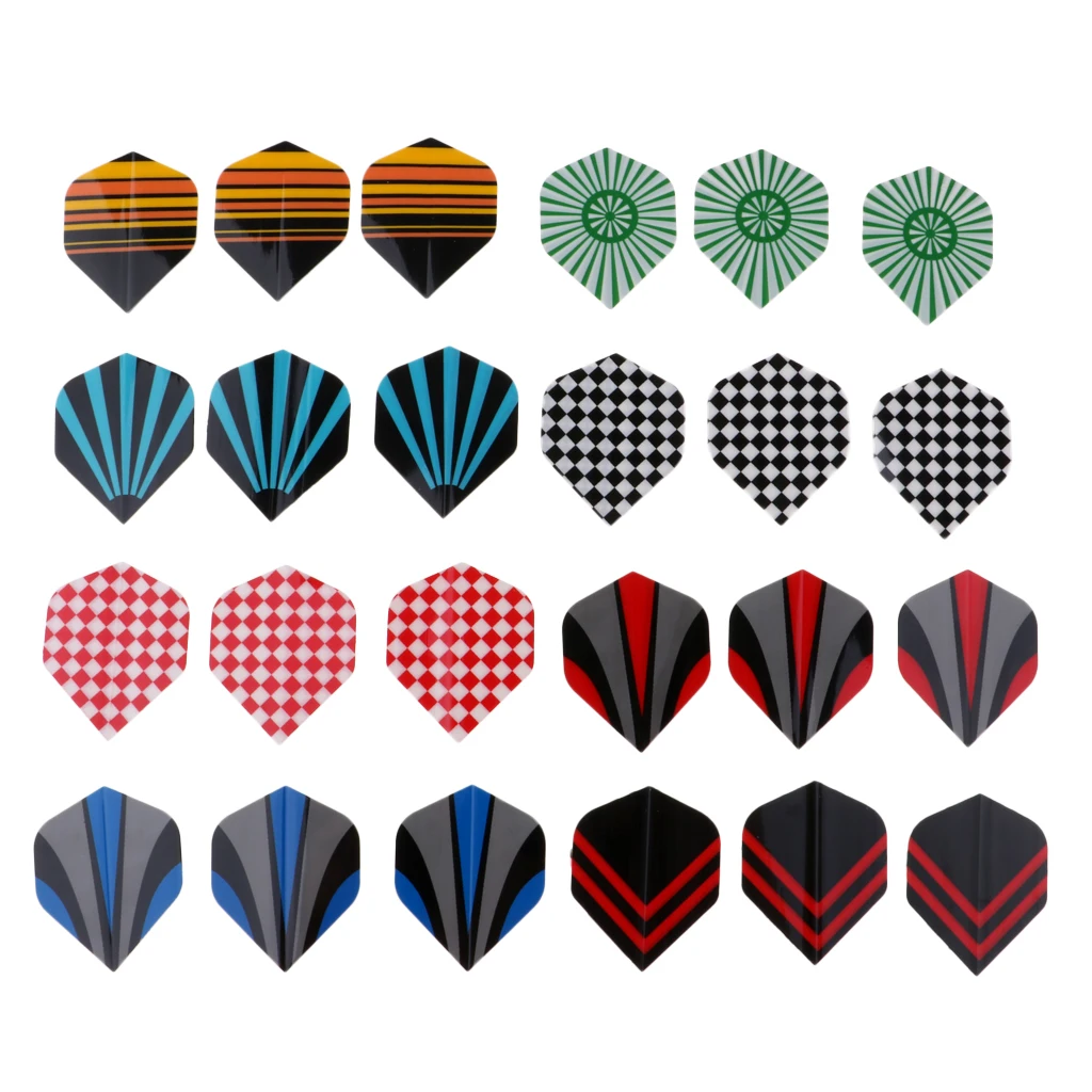 24 Assembly Assortment Dart Flag Flights Standard Dart Flight Replacement Dart Tail Accessories Dart Flights Replacement