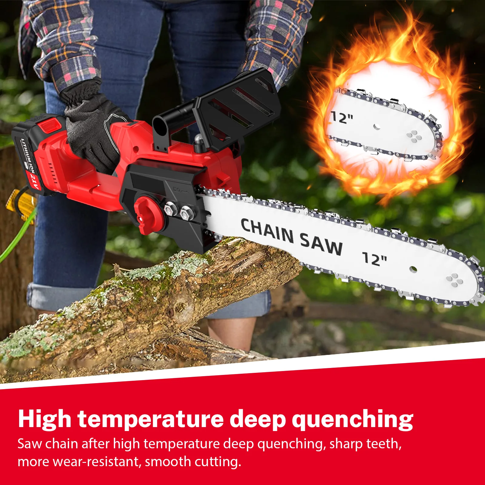 TKKEACE 6000 واط 12 بوصة منشار كهربائي بدون فرشاة منشار بطارية لاسلكي حديقة النجارة أداة السلطة لبطارية ماكيتا 18 فولت #4