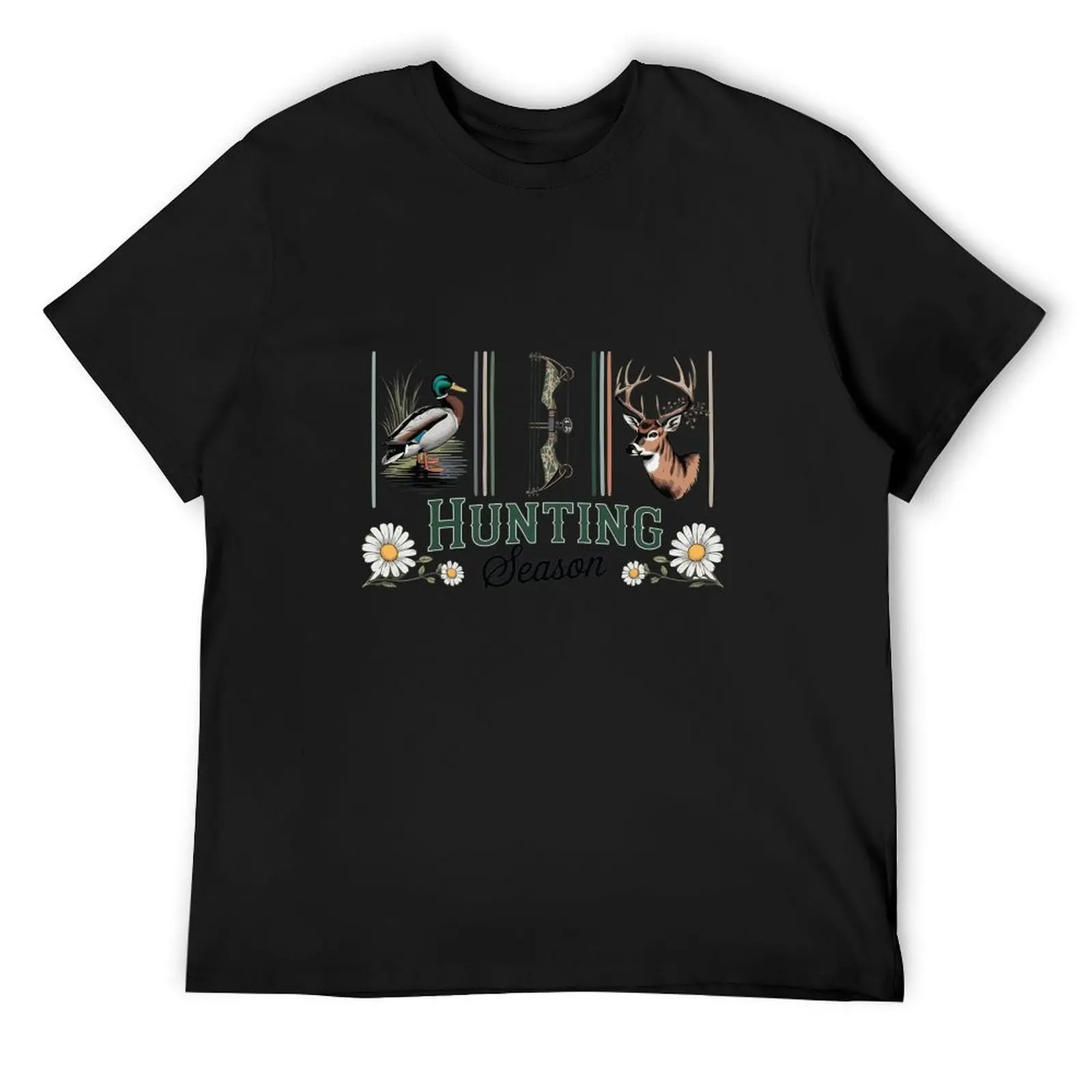 Hip Style Buck Deer Sunglasses Gold Chain Black Tee Country Boy Nature Lover Weekend Hiking Cotton Outfit