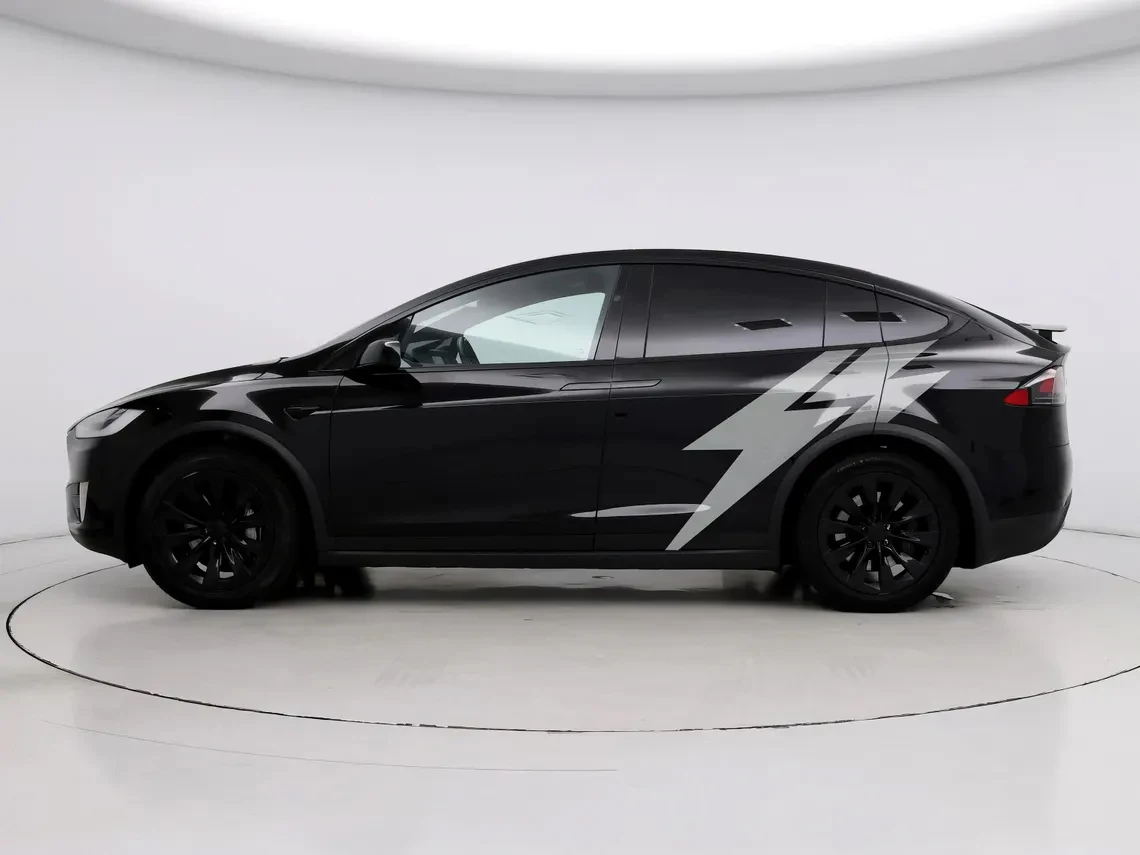 Electric Lightning Bolt Graphic Car Sticker For Tesla Model Y 3 S X 2017-2025 2PCS Car Side Door Sticker Vinyl Sticker Car Tunin