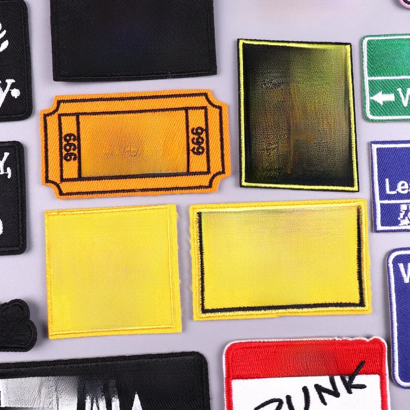 Patch thermoadhésif brodé avec slogan de lettres pour vêtements, patch thermoadhésif, badges de bricolage