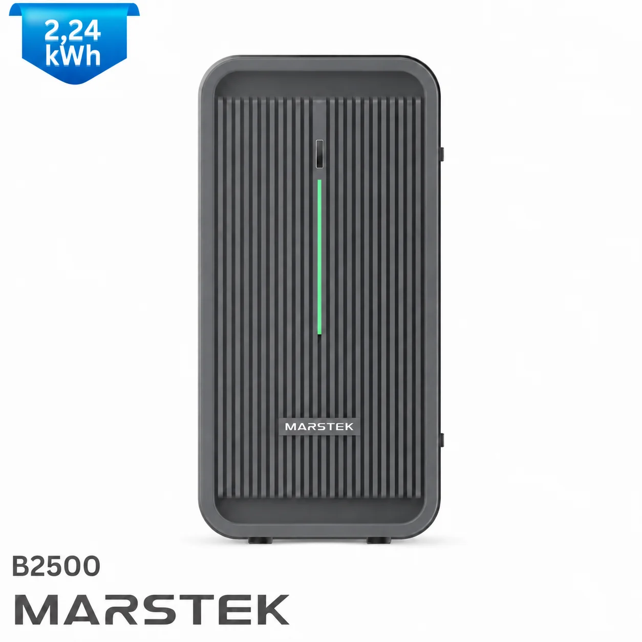 Marstek Solarspeicher B2500D 2025 Updated, 2240Wh für Balkonkraftwerk Plug & Play Speicher für PV Anlage, 2,24kW Stromspeicher Solarbank für Haus Balkon, Erweiterbar, IP65, LiFePO4 Batterie