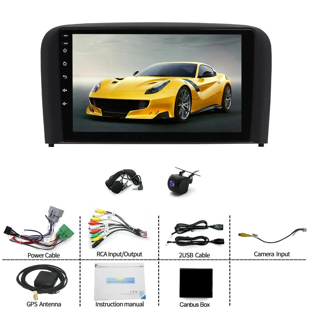 لسيارة فولفو S80 أندرويد 15 2004-2008 ملاحة سيارة 9 بوصة - إصدار CarPlay المدمج + Android Auto / 4 + 64G WiFi