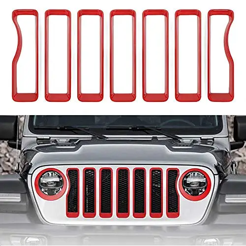 

Декоративное кольцо сетки решетки автомобиля для Jeep JL Wrangler 2018+ JL без оригинальной вставки гриля,