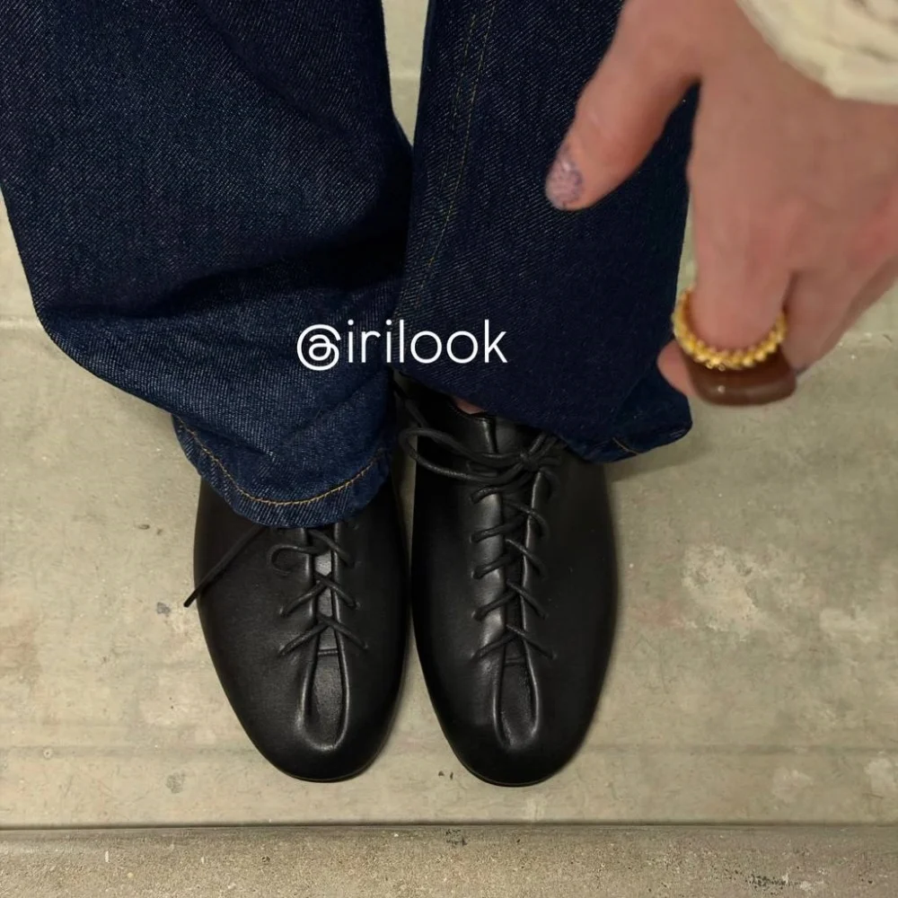 Women's Genuine Leather Platform Loafers - Soft Casual Flats