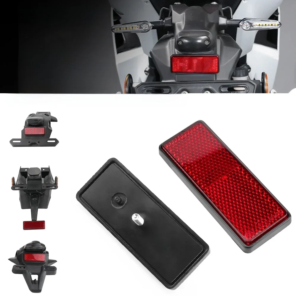 AliExpress SAVAGE Motorcycle Universal Safety Warning Reflector Scooter Street Bike Rear Reflective Tape Plate License Plate Holder Fender Mount