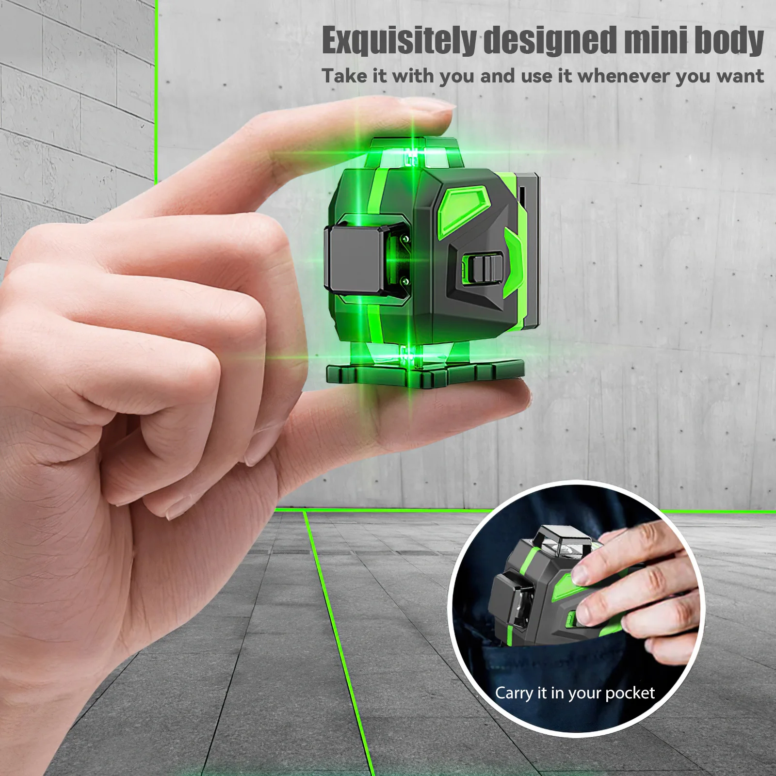 16 Lines Laser Level Green Line SelfLeveling 360 Horizontal And Vertical Laser Level Professional Building Mini Laser Level