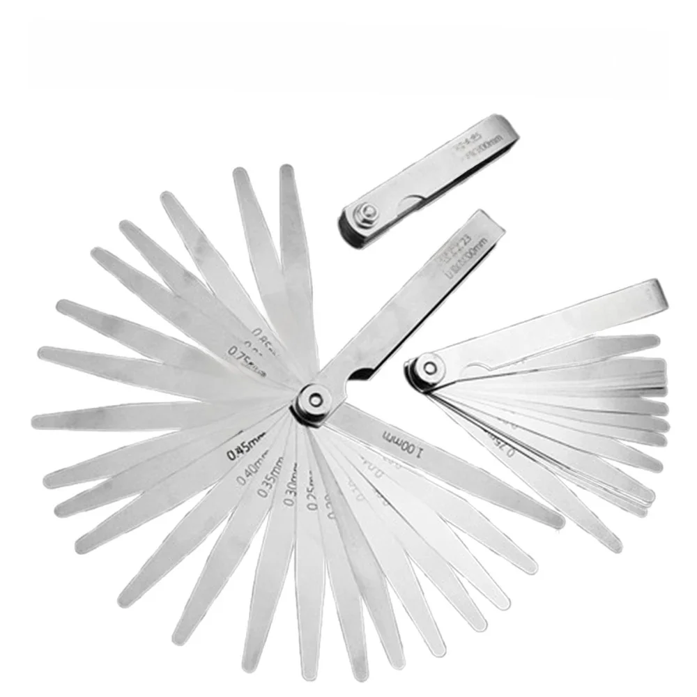 1Pcs10-32 Blades Feeler Gauge Metric Gap Filler Gauge 0.01-1mm Stainless Steel High Precision Thickness Gauge Measurement Tool