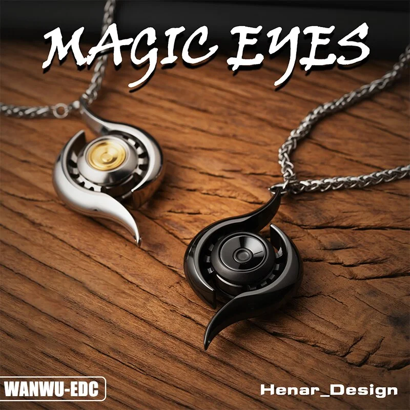 

WANWU-Magic Eye Fingertip Gyro Magnetic Push Egg Magnet Metal Toy Decompressio Artifact Play Wu Lezhi EDC Necklace Couple's Gift