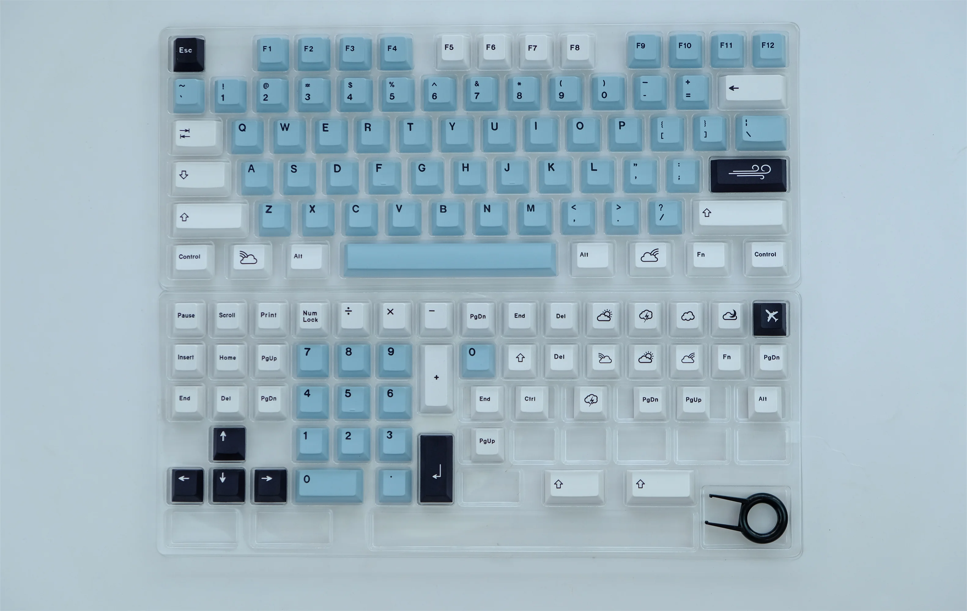 Imagem -06 - Gmk-fluindo Keycaps Nuvem para Teclado Mecânico Pbt Keycaps Perfil Cereja Dye-sub Personalizado 129 Chaves