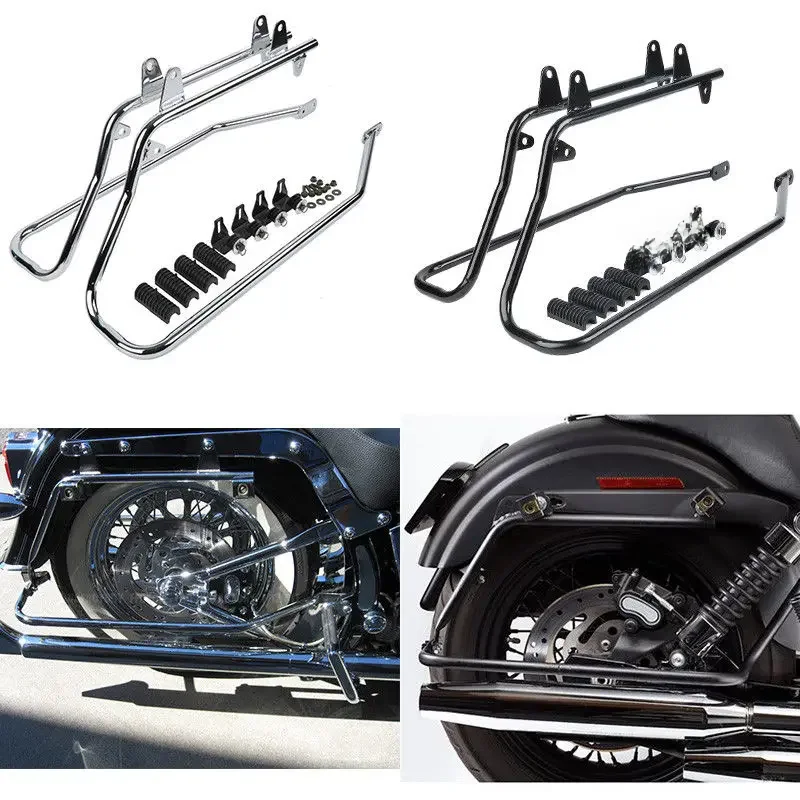 Torba podsiodłowa motocykla torba podsiodłowa konwersja wspornik sprzętu dla Harley Heritage Softail Deluxe 1984-2016 2015 2014 2013 — zdjęcie 2