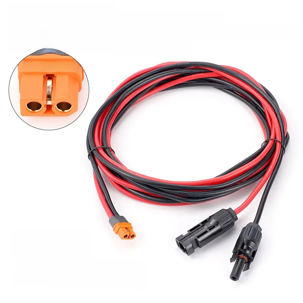 Złącze słoneczne 1/2/3M do adaptera XT60I-F 12AWG CableConnect kabel do ładowania panelu słonecznego do generatora słonecznego przenośna stacja zasilania — zdjęcie 2