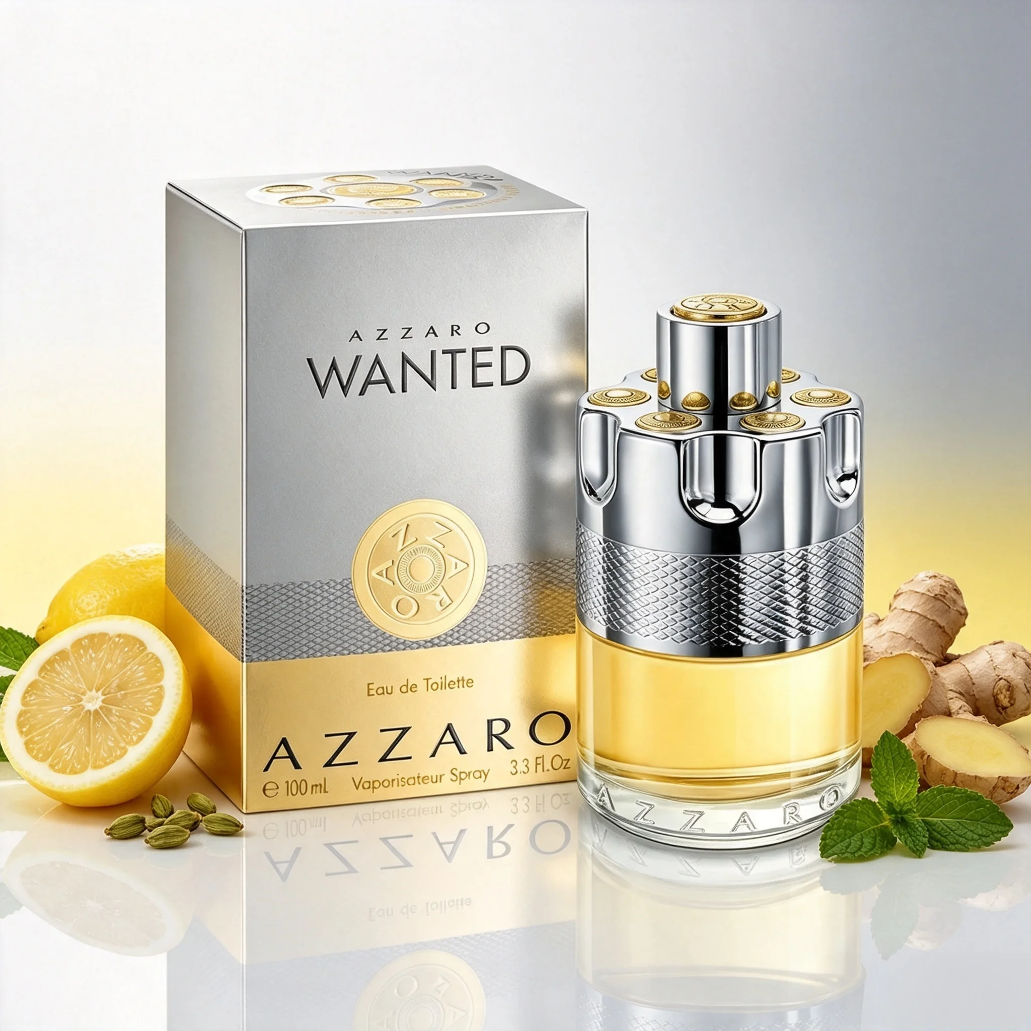 Azzaro Wanted Eau de Toilette 100ml Spray Fragranza Legnosa e Speziata Lunga Durata