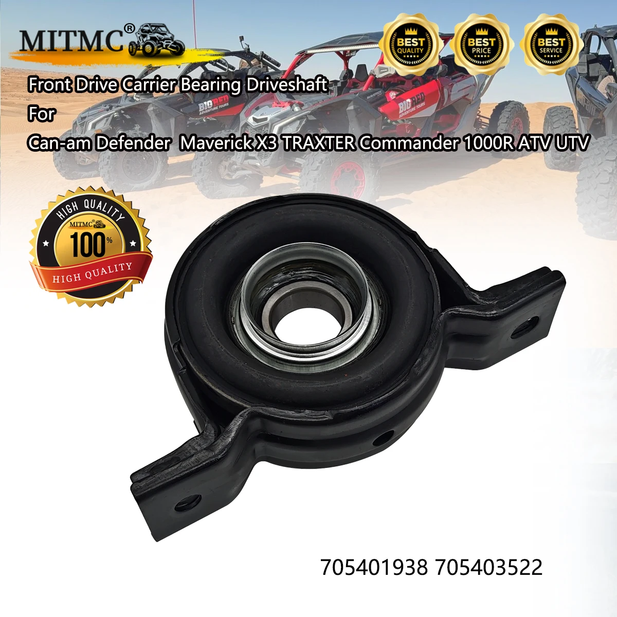 

Front Drive Carrier Bearing Driveshaft For Can*am Defender MAX Maverick X3 TRAXTER Commander 1000R ATV UTV 705401938 705403522