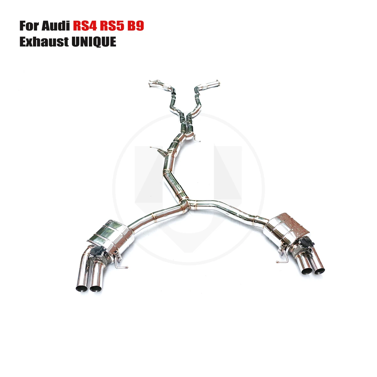 UNIQUE For 2019+ Audi RS4 RS5 B9 2.9T performance valve exhaust system ss304 exhaust muffler