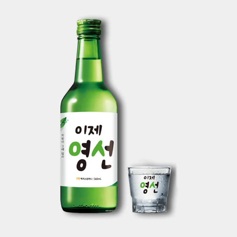 Soju Glass Bottle Cup Housewarming Gift DTF UV Label waterproof sticker