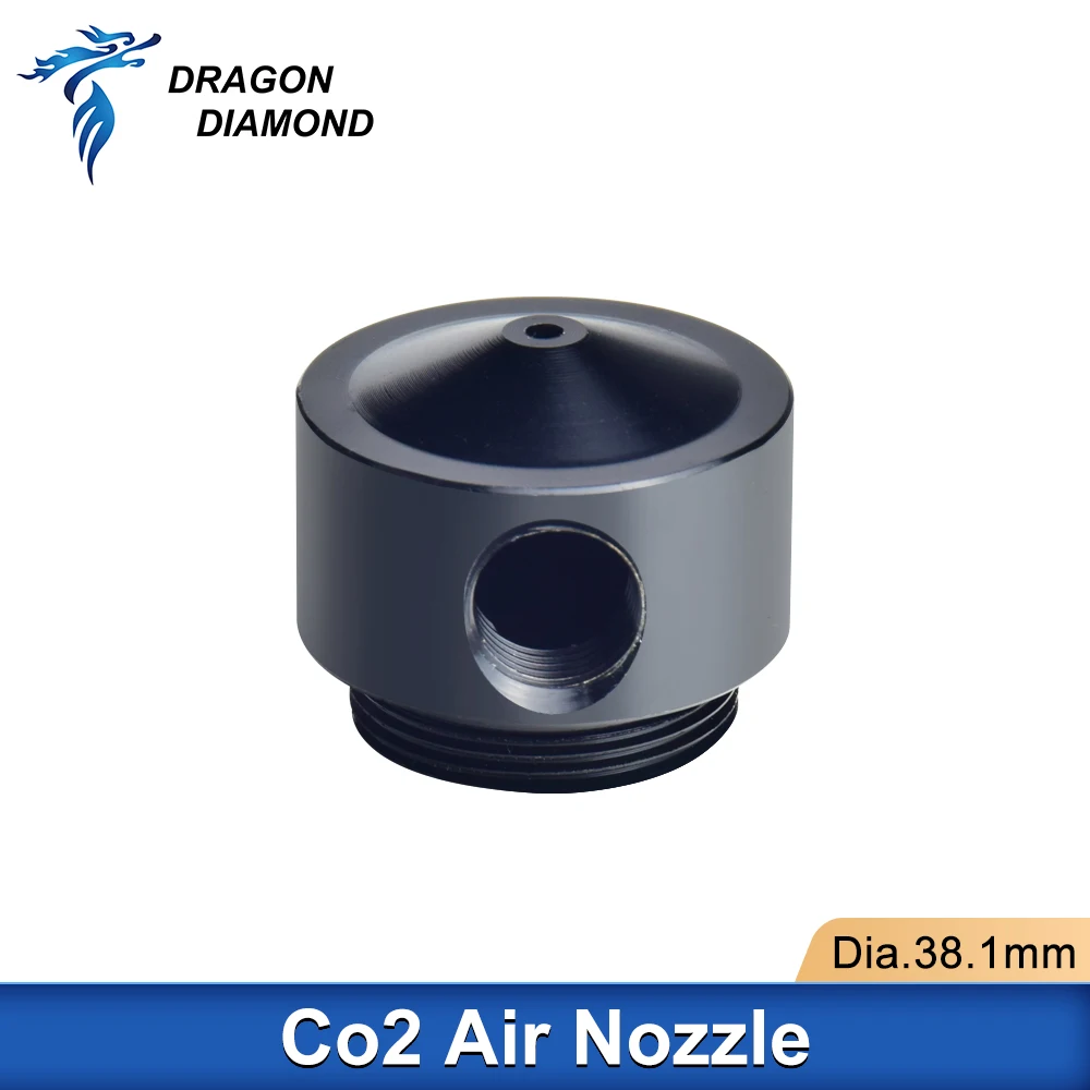 Boquilla de aire Co2 Dia.20 fl38.1 mm, accesorio de lente láser para cabezal láser Co2, boquilla corta para máquina de corte láser