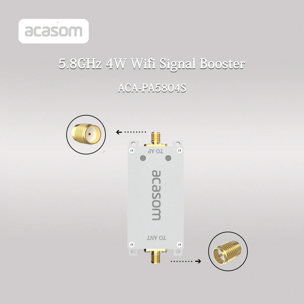 Imagem -06 - Wifi 5.8ghz 4w Amplificador de Sinal Wi-fi sem Fio Repetidor Impulsionador Roteador Wi-fi Extensor Gama